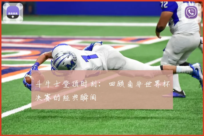 斗牛士登顶时刻：回顾南非世界杯决赛的经典瞬间